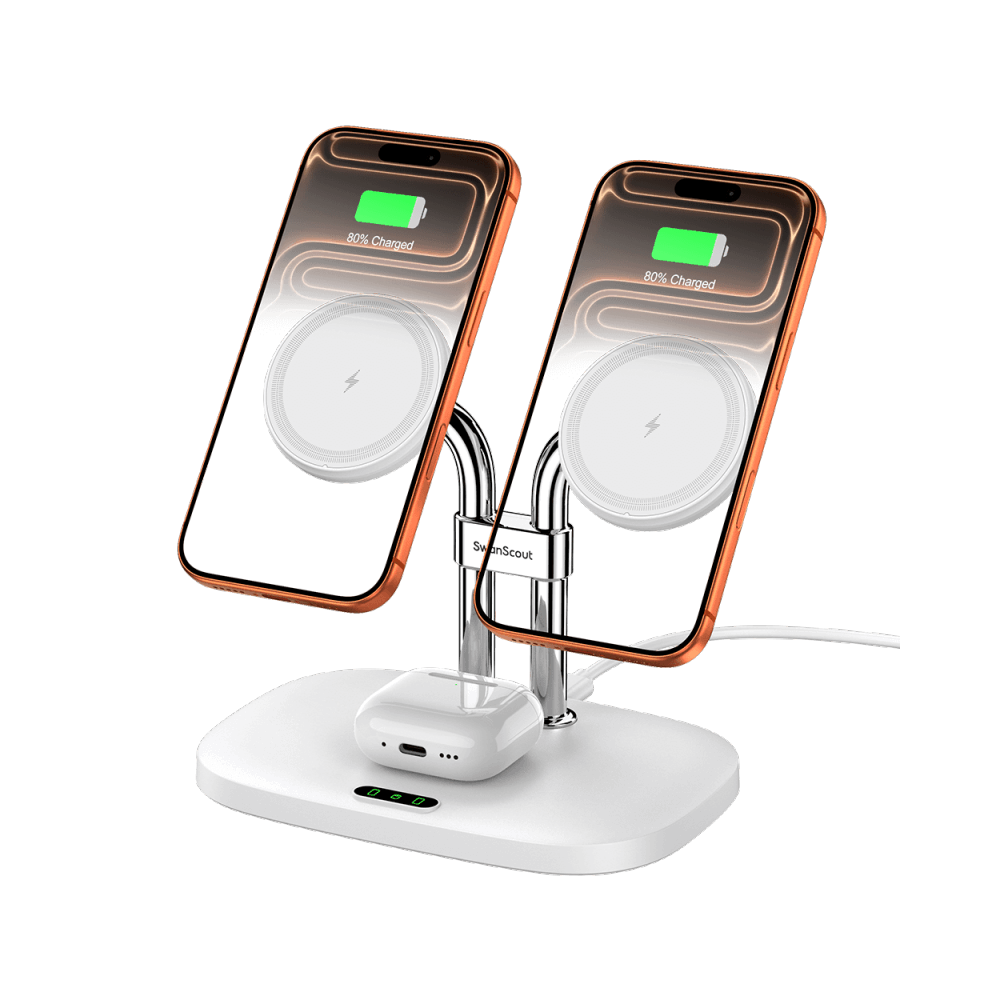 SwanScout 706M - Magnetická duální nabíjecí stanice pro Apple
