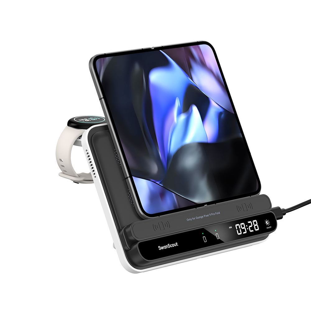 SwanScout 710FG2 - 無線充電器,適用於 Pixel Fold / Pixel 9 Pro Fold 及 Pixel Watch 2/3