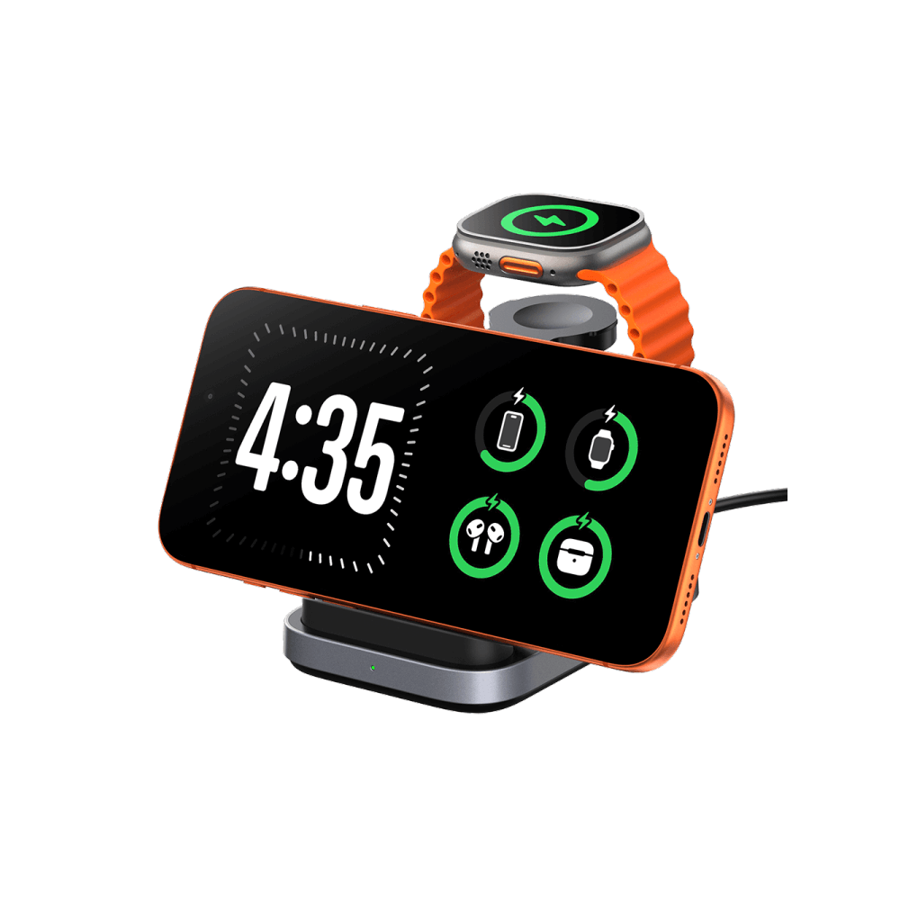 SwanScout 713A - Încărcător wireless pliabil 3-în-1 pentru Apple