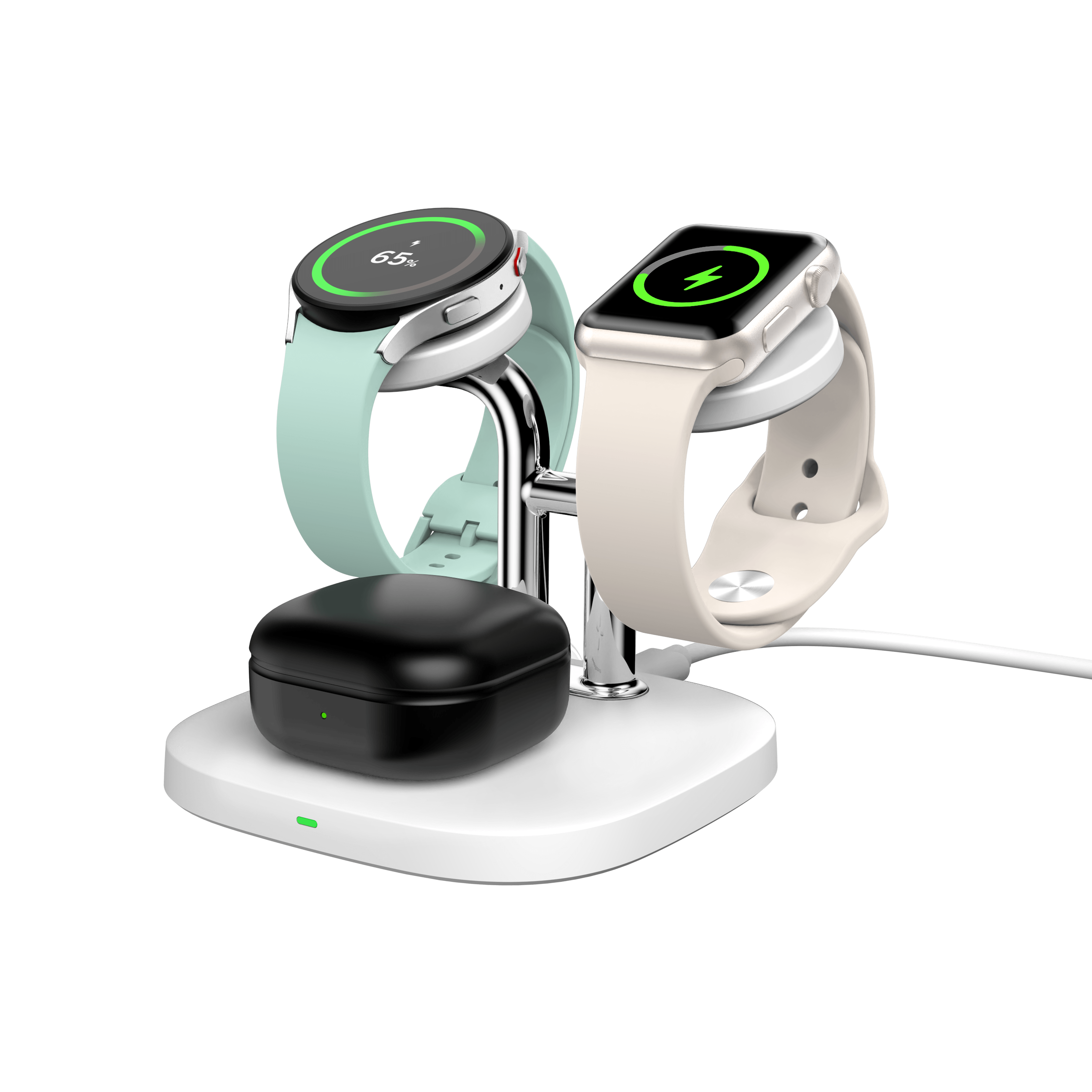 SwanScout 704D | Dual-device wireless charger for Samsung and Apple Watch