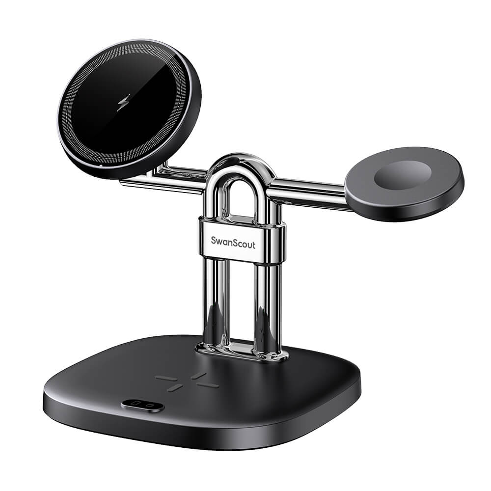 SwanScout 712M – 3-in-1 Magneettinen Langaton Latausasema Apple-laitteille