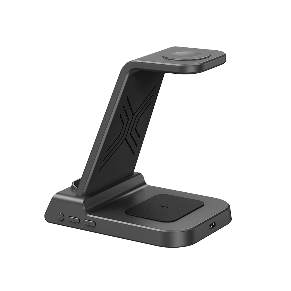 The SwanScout C02 is a compact and stylish 3 in 1 charging station for Apple devices.