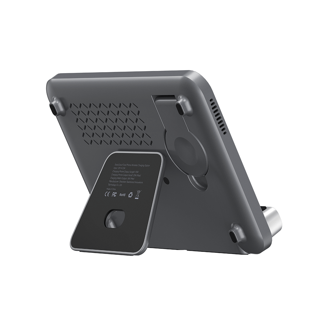 SwanScout 710A - Bezdrátová nabíječka pro dva telefony a jeden hodinky Apple