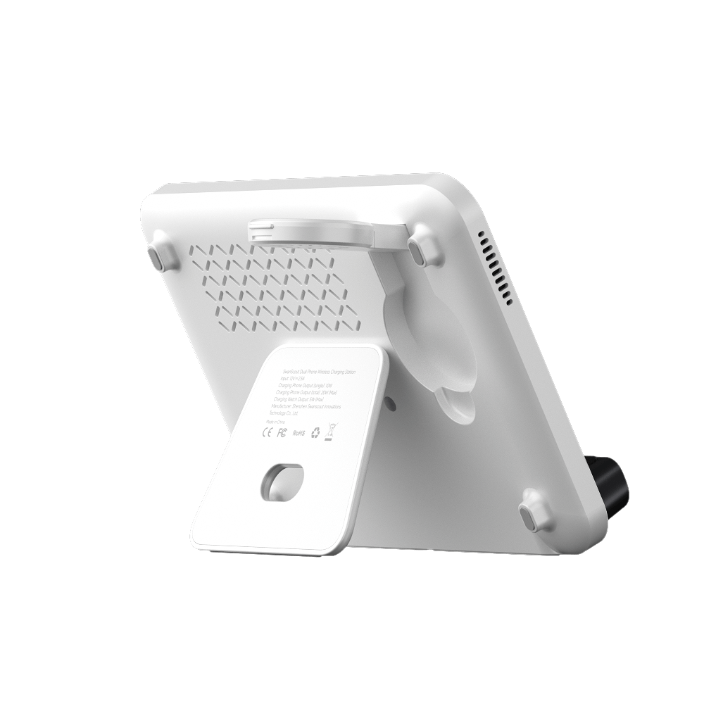 A folding phone like the Galaxy Z Fold series benefits from a wireless charging stand that supports both folded and unfolded positions.