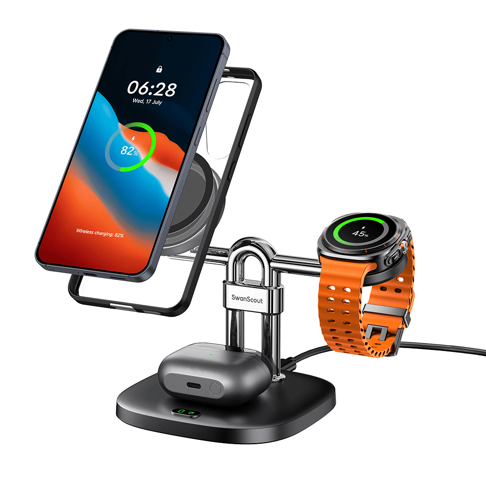 SwanScout 712SM - 三合一磁吸无线充电站(适用于三星)