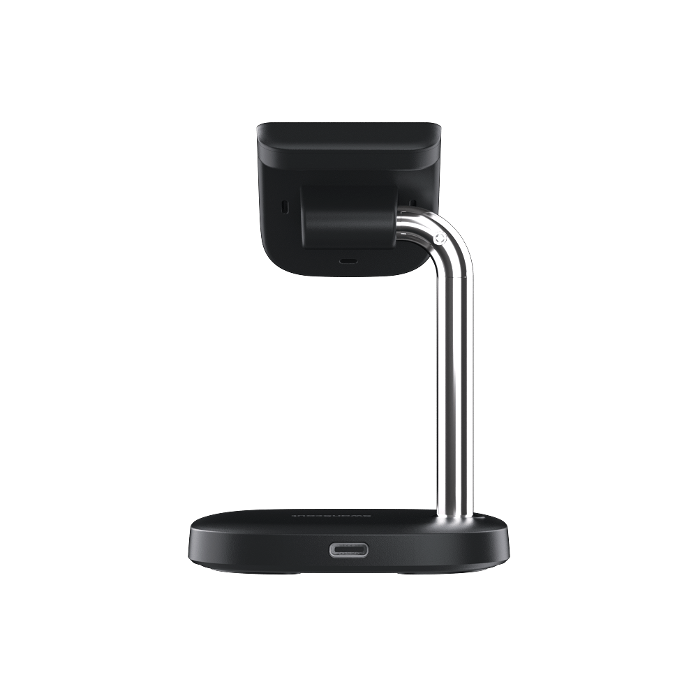 SwanScout 505A charging stand for Apple Watch with weighted base and heat management for stable, efficient charging.