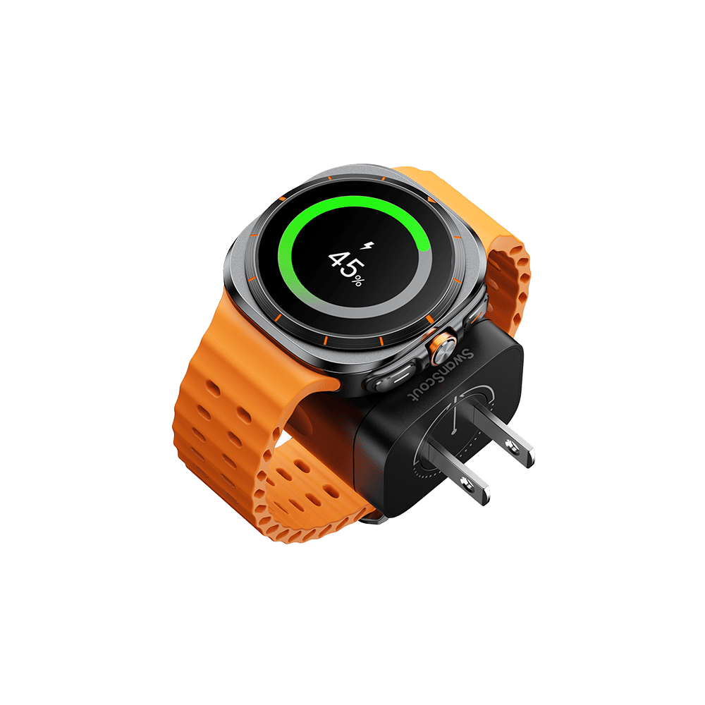 PD USB-C wall charger with Samsung Galaxy Watch charging SwanScout 509S