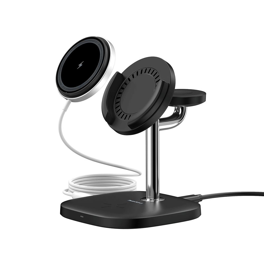 Front-right view of SwanScout 711M showcasing the slide-off magnetic pad made of premium metal and polycarbonate, perfect for individual use