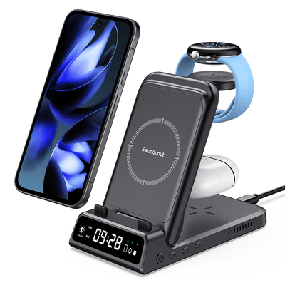 The SwanScout 703G2 is a Pixel Watch 3 charger, delivering fast and stable wireless charging for Google’s latest smartwatch.