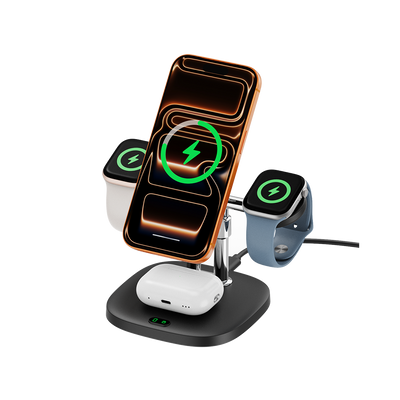 SwanScout 709M - Încărcător wireless magnetic 4 în 1 pentru Apple