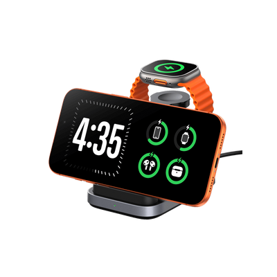 SwanScout 713A - Încărcător wireless pliabil 3-în-1 pentru Apple