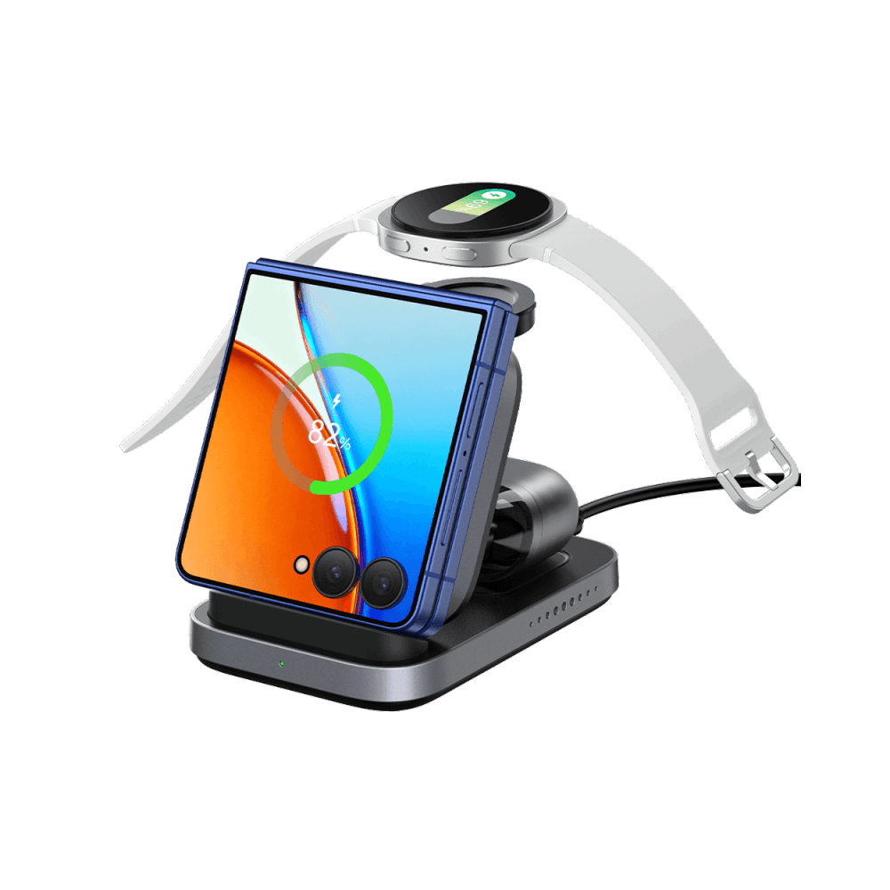 SwanScout 713F - Cargador inalámbrico 3 en 1 para Samsung Z Flip 7