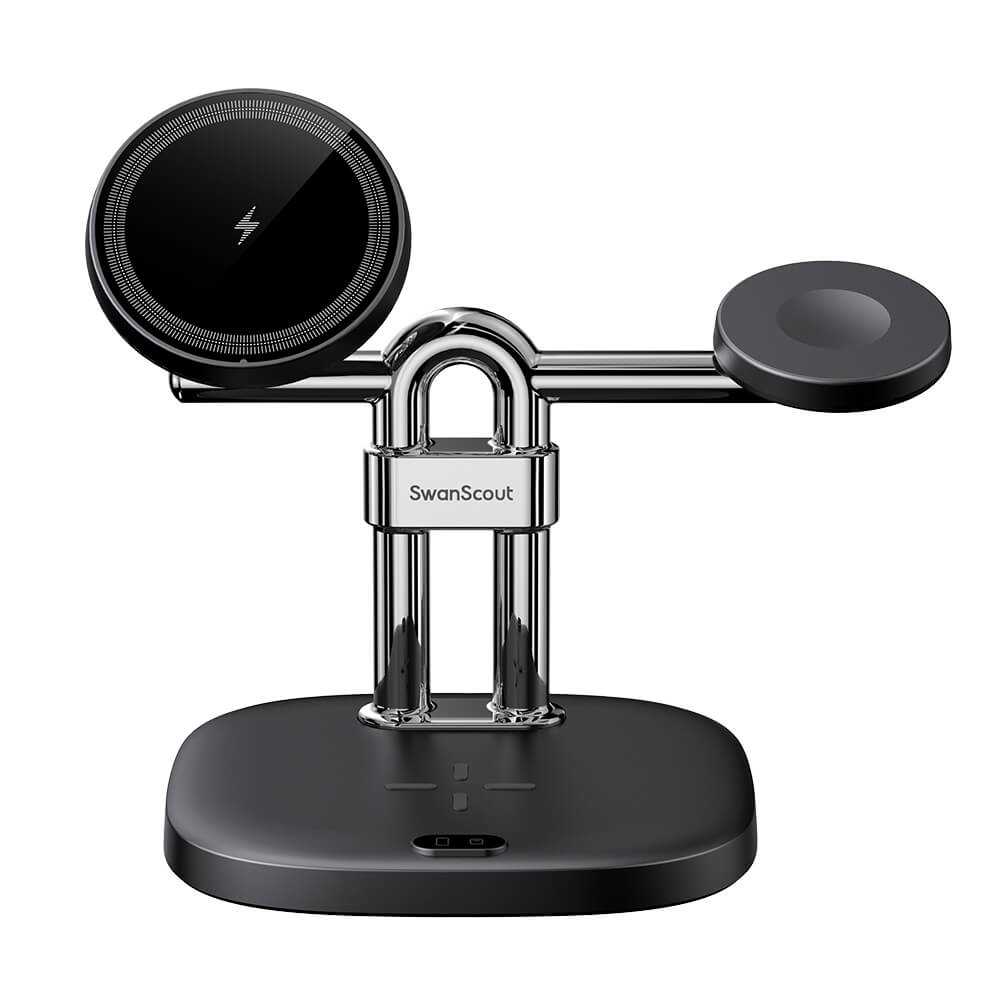 SwanScout 712M – 3-in-1 Magneettinen Langaton Latausasema Apple-laitteille