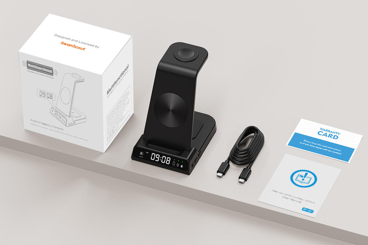 The magnetic module in the SwanScout C02 ensures secure connection as a magnetic iPhone charger.