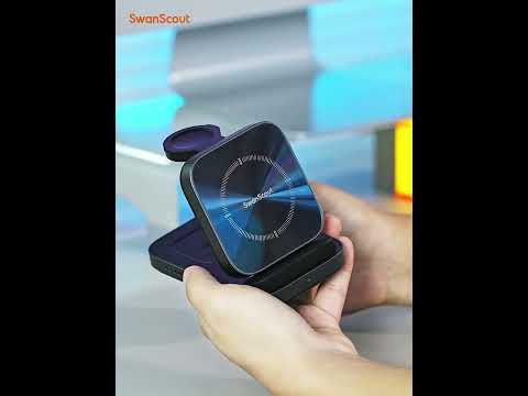 SwanScout 713S 3-in-1 wireless charging station for Apple devices: Charging iPhone, Apple Watch, and AirPods simultaneously