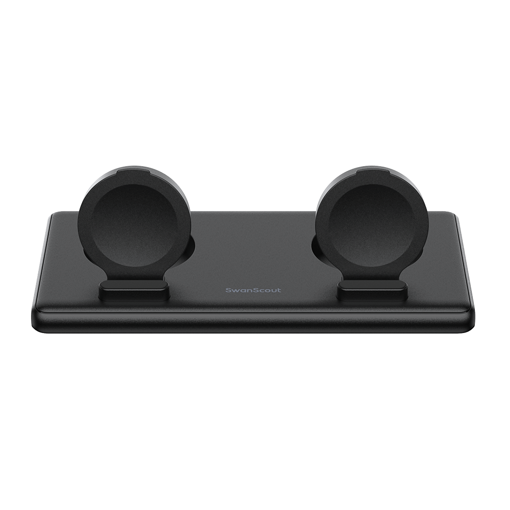 SwanScout 507DS dual Samsung watch charger station with two charging docks for Samsung smartwatches.