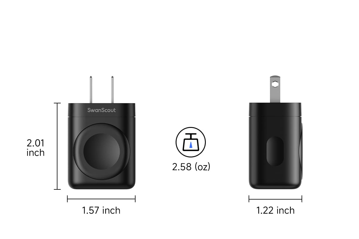 Compact 30W USB-C wall charger dimensions and lightweight design SwanScout 509A