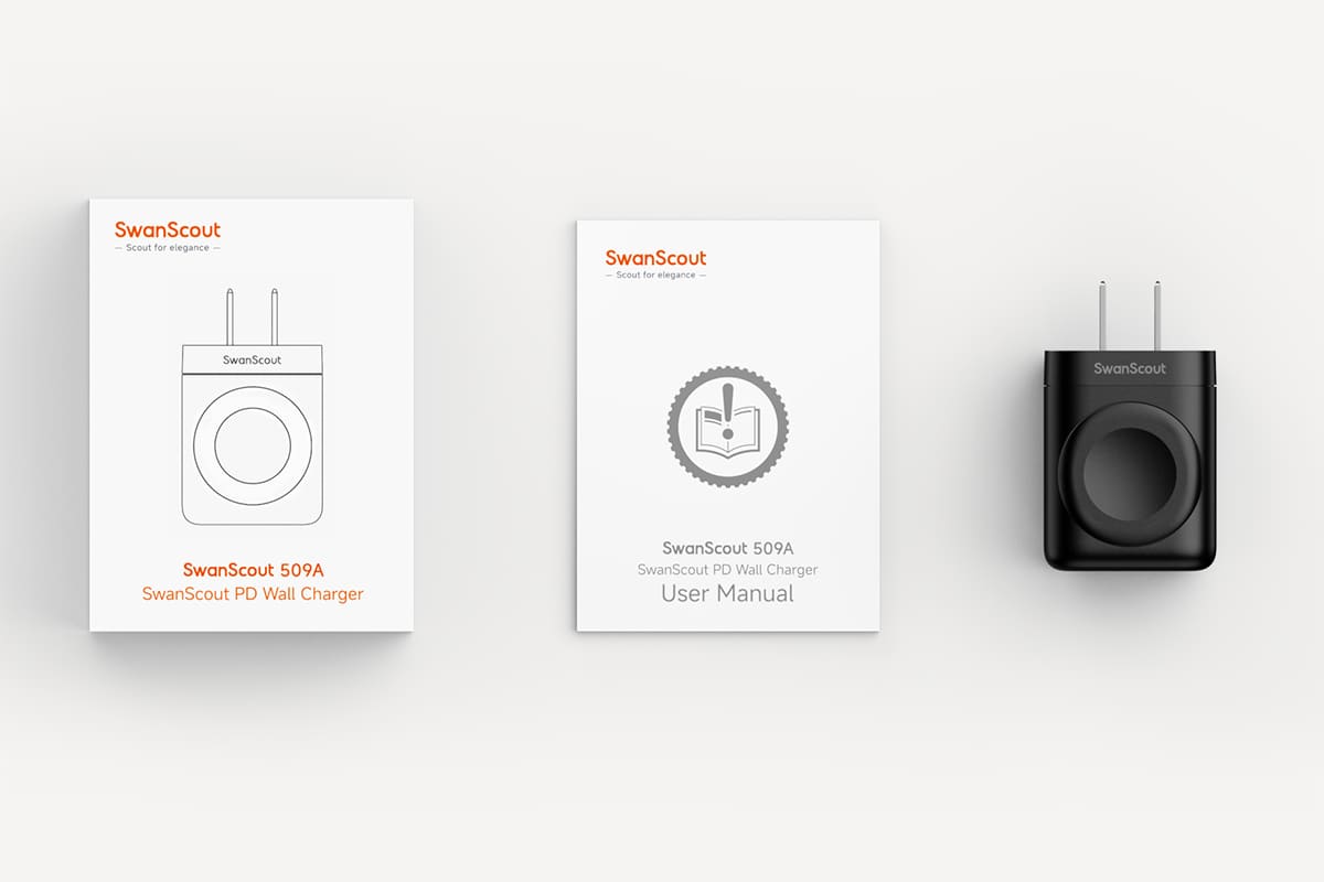 SwanScout 509A package includes 30W USB-C charger and user manual