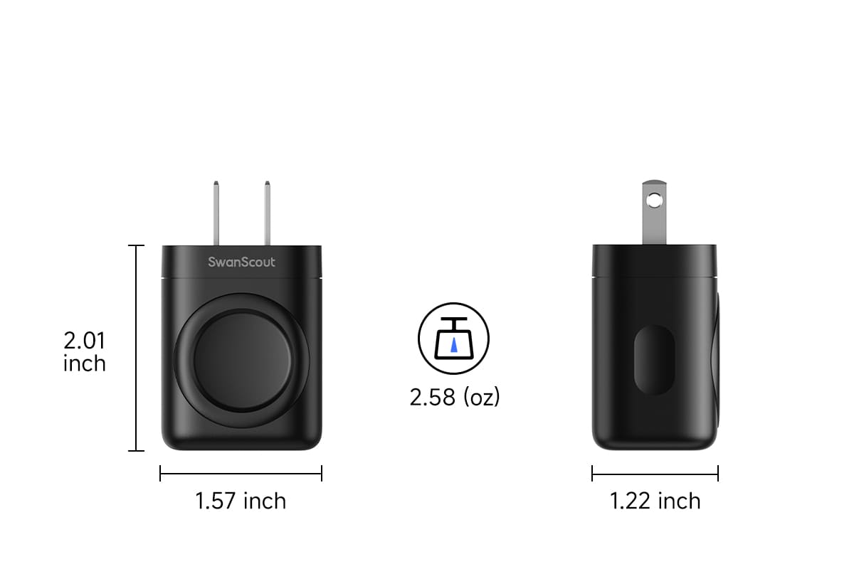 Compact 30W USB-C charger dimensions and lightweight design SwanScout 509S