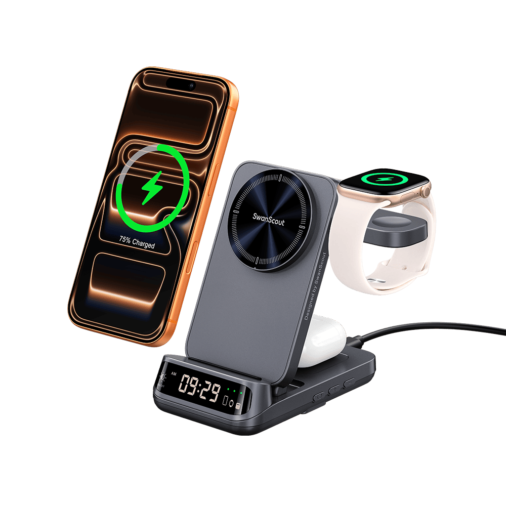 SwanScout 708M(25W) - 25W-os mágneses vezeték nélküli töltő Apple készülékekhez